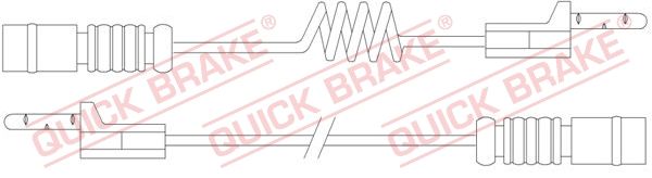 QUICK BRAKE įspėjimo kontaktas, stabdžių trinkelių susidėvėjim WS 0176 A